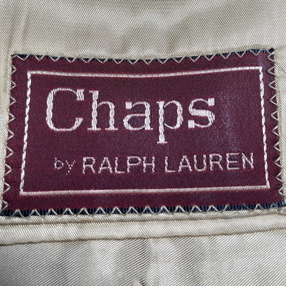 80s Chaps by Ralph Lauren Sport Coat (42L) 2B1V Summer Tweed Herringbone Stripe